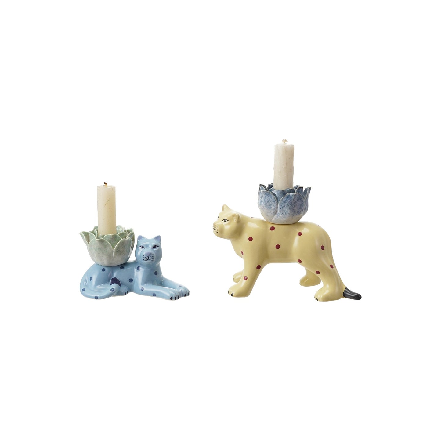 Leopard/Leopardo Candlestick Holders