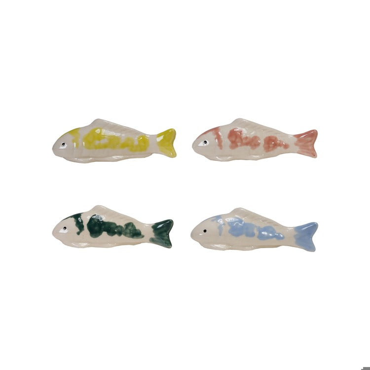 4"L Stoneware Floating Fish,